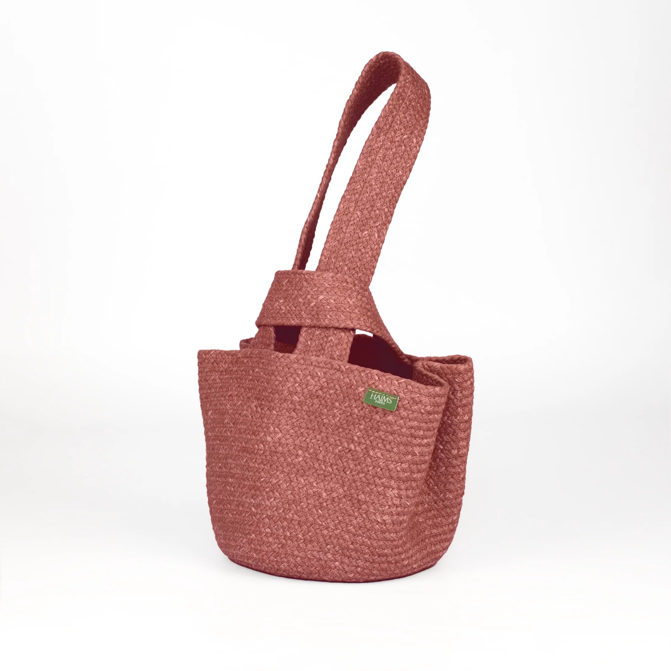 Alma Sustainable Small Handbag in Terracotta