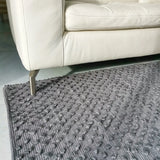 Montaria Handwoven Rug From Upcycled Materials in White