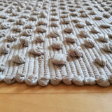 Montaria Handwoven Rug From Upcycled Materials in White